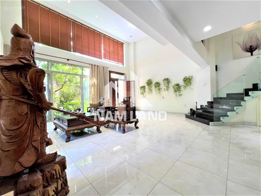 Cho thuê nhà khu villa thủ thiêm gần công viên thạnh mỹ lợi căn góc 2 mặt tiền hướng đông nam
