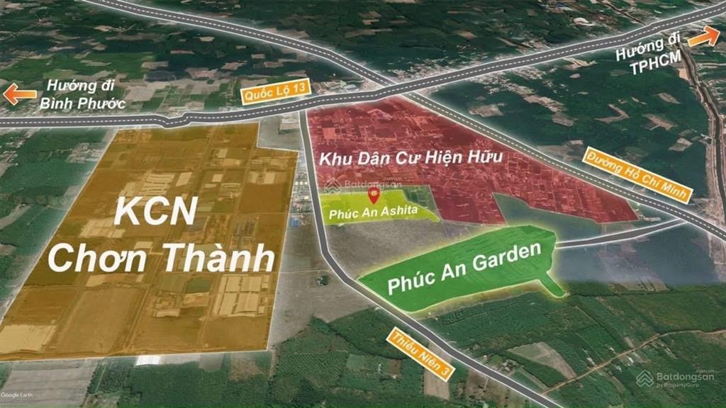 Bán gấp đất nền phúc an garden, 590 triệu, 75m2, ở trừ văn thố, bàu bàng, bình dương