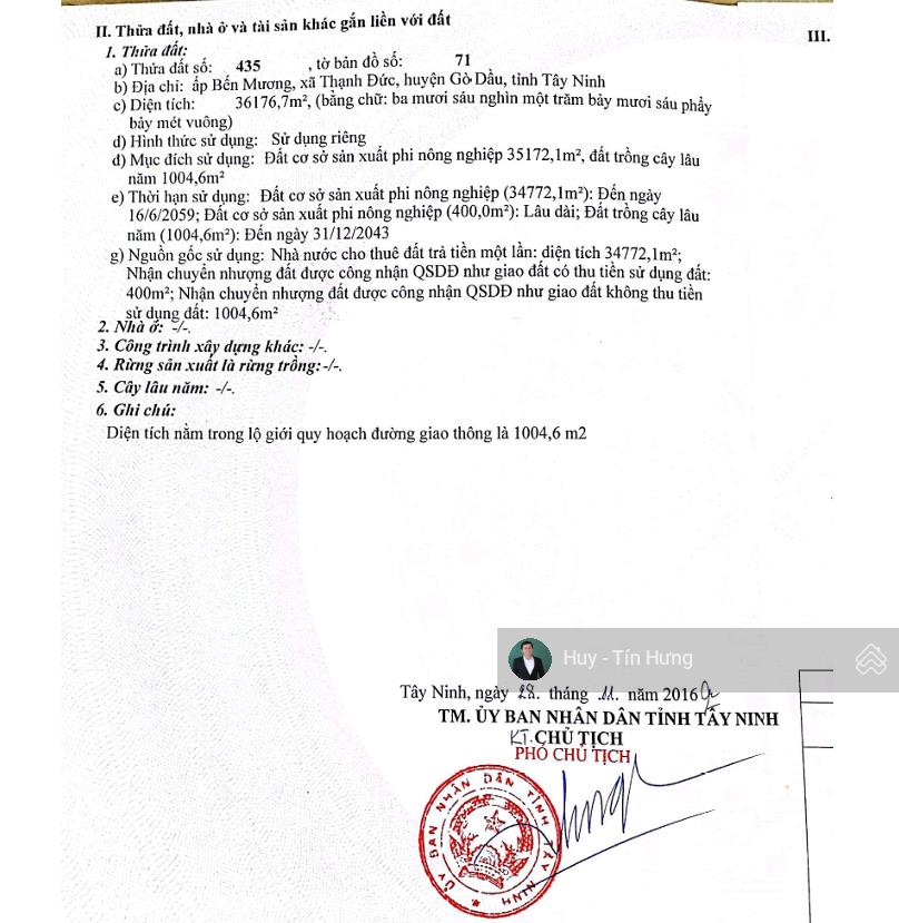 Bán đất cơ sở sản xuất 2mt quốc lộ 22b và sông vàm cỏ, 36.176m2, giá 3.6 triệu/m2