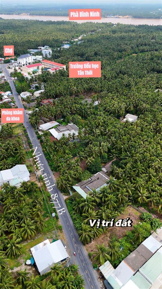 324m2 (8x50) mặt tiền đường tỉnh 877b  kinh doanh sầm uất đầu tư giá hời chỉ 799 triệu