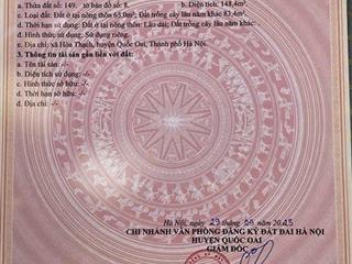 Bán đất hòa thạch, quốc oai, hà nội, 3,71 tỷ, 148,4 m2, giá cực chất chỉ với