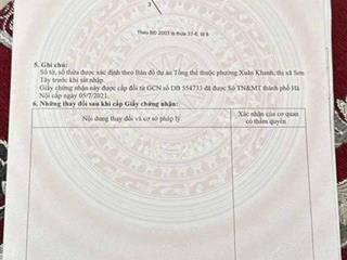 Bán lô đất 86.8m2 gần khu nhà máy thông tin m3, cách trường tiểu học xuân khanh 300m, chỉ 1,3x tỷ