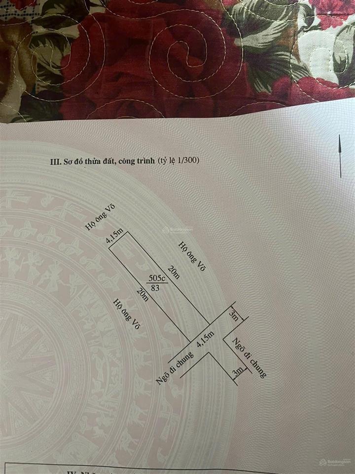 Bán đất ngõ 58 đường cát vũ tràng cát dt 83m2 ngõ rộng 3m thẳng oto vào thẳng nhà giá chỉ 19tr/m2.