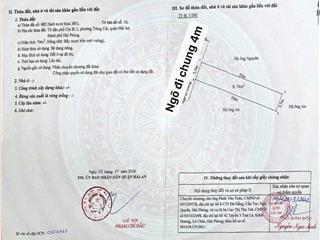 Bán đất tặng nhà cấp 4 tại mặt ngõ 76 Tràng Cát dt 74m2 ngõ rộng 4-5m oto tránh nhau thoải mái. 