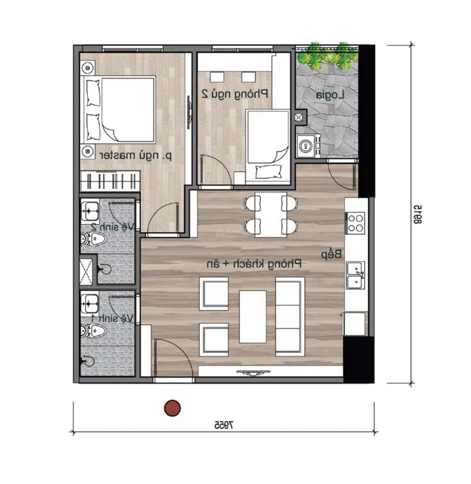 Bán chcc eurowindow river park 63m2, 2pn, 2wc, full nội thất, view sông, đông nam.  0985 575 ***