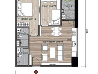 Bán chcc eurowindow river park 63m2, 2pn, 2wc, full nội thất, view sông, đông nam.  0985 575 ***