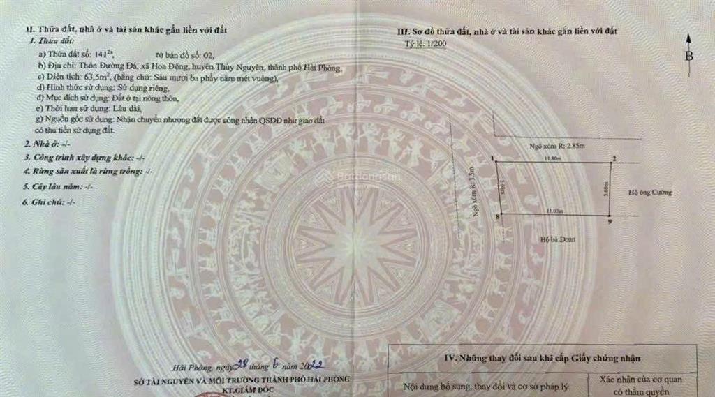 Em có lô góc mặt đường thôn đường đá, hoa động, thuỷ nguyên, vị trí đẹp