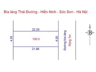 Chính chủ cần bán 100m2 tặng nhà đường bìa thôn thái đường  hiền ninh  quang tiến  sóc sơn  hn