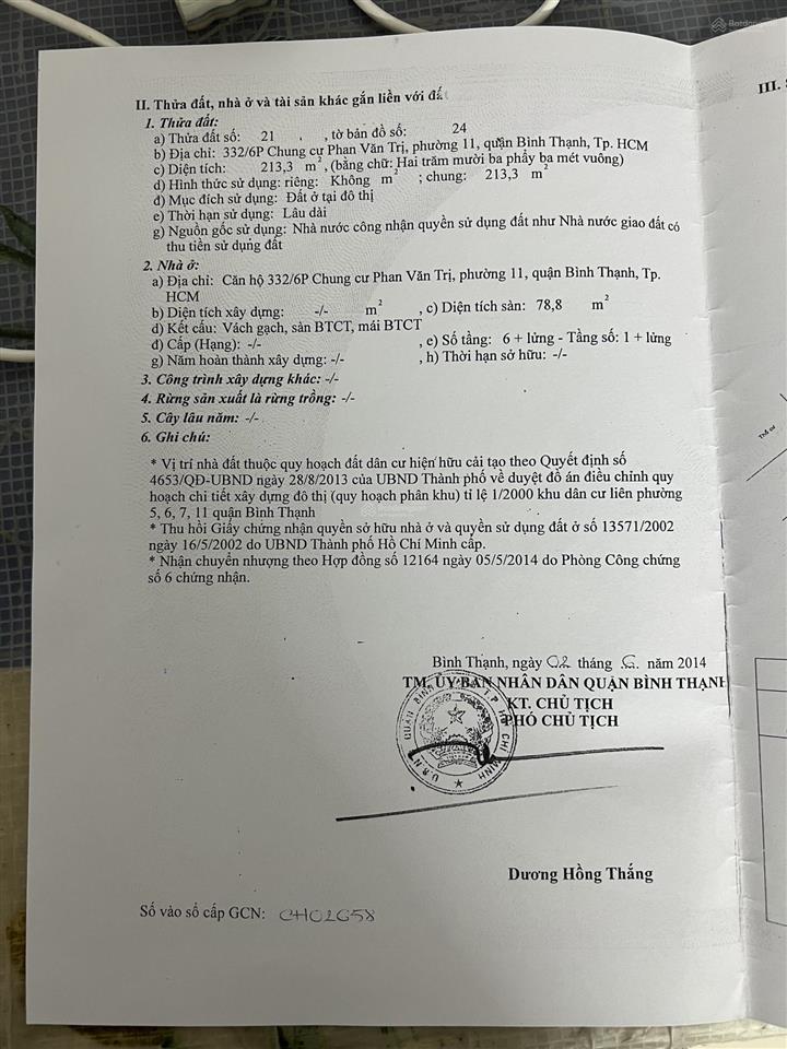 Bán căn hộ chung cư 2pn, 2wc, 3,1 tỷ, 78,8m2 tại phan văn trị, bình thạnh, tp.hcm
