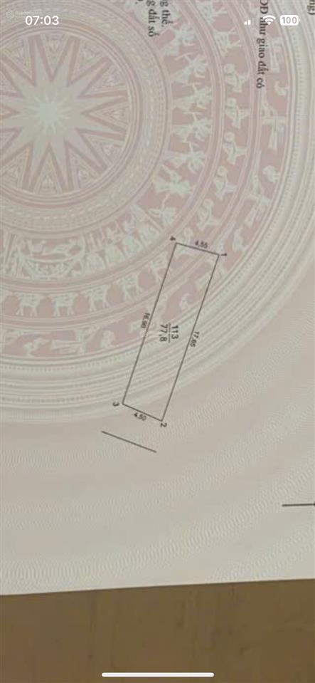 Gia đình cần bán 77m mt hậu 4,5m đường 4m xe tải vào nhà giá 70tr/1m sáp mai võng la  đa  hn