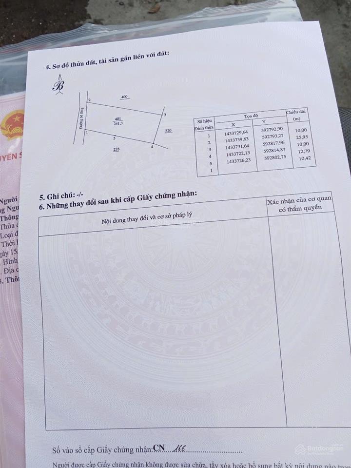 Chính chủ bán nhanh lô đất thạch tuân, hoà xuân đông đường ô tô 241,3m2 ngang 10m chỉ 530tr