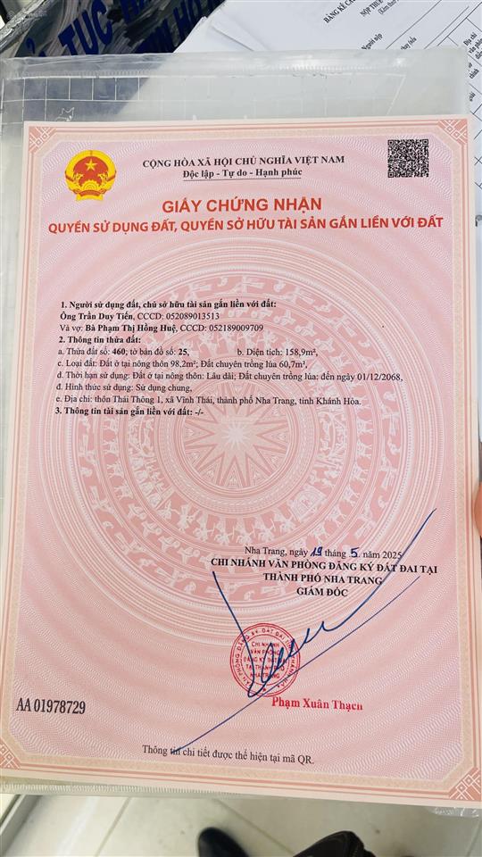 Bán nhà 1 trệt mê mái cạnh khu đô thị mỹ gia đường thái thông  vĩnh thái