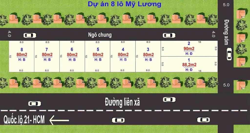 Chính chủ gửi bán lô đất đẹp tại mỹ lương, trần phú, tp. hà nội 80m2