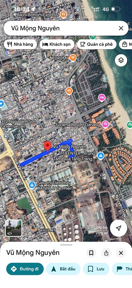 Bán cặp đất đường vũ mộng nguyên, ngũ hành sơn, đà nẵng giá cực tốt đầu tư