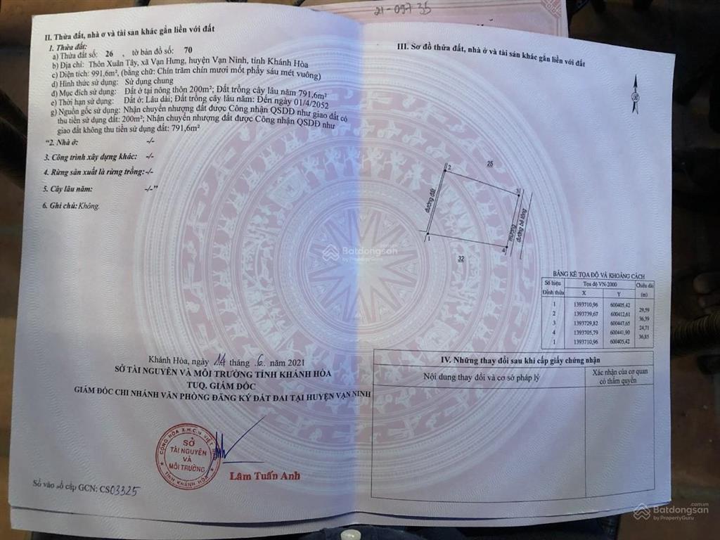 Bán đất thổ cư thôn xuân tây đối diện kcn dốc đá trắng
