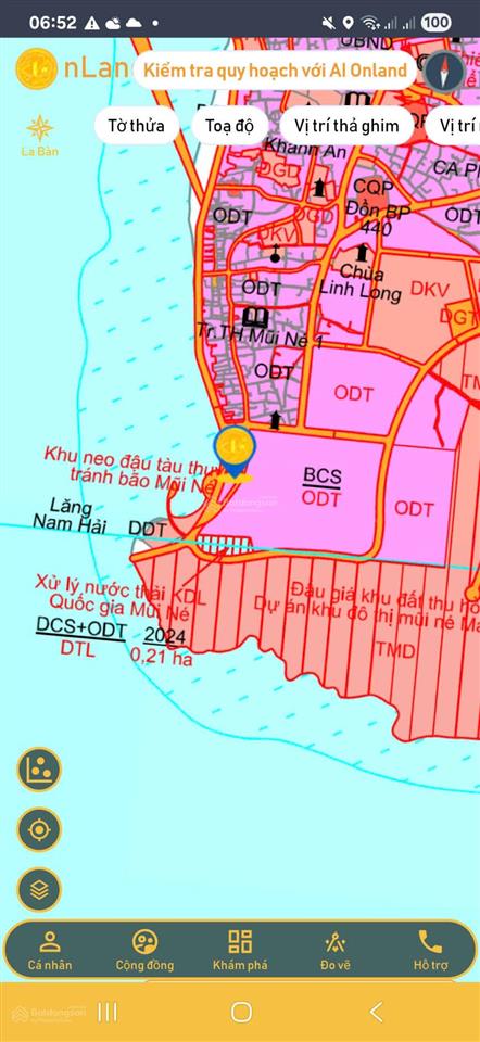 Chính chủ cần bán lô đất có sổ đỏ mặt biển phan thiết. diện tích 326 m2