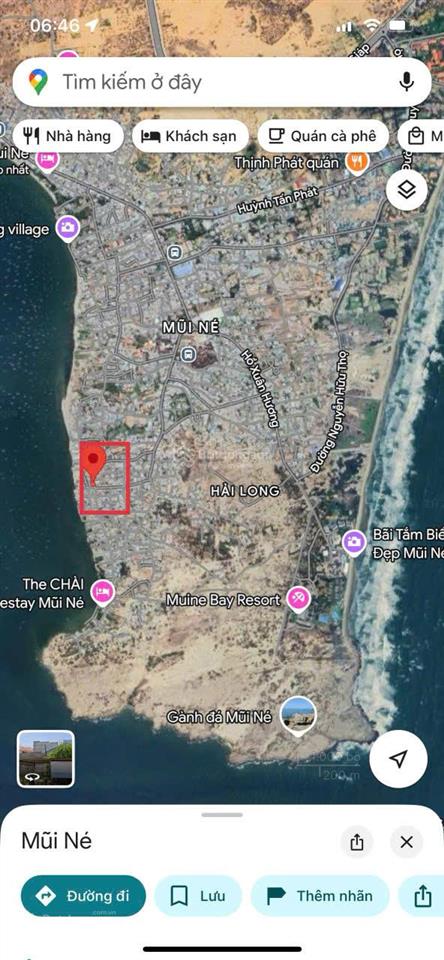 Chính chủ cần bán lô đất có sổ đỏ mặt biển phan thiết. diện tích 326 m2