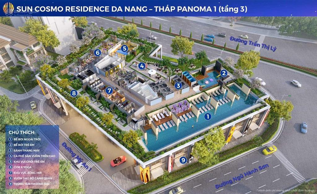 Bán căn hộ cao cấp panoma view sông hàn, view biển ngay cầu trần thị lý