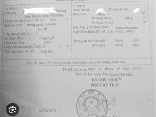 Bán nhà 360m ngang 8m giá 21.6 tỷ phường bình chiểu hẻm nhựa đẹp