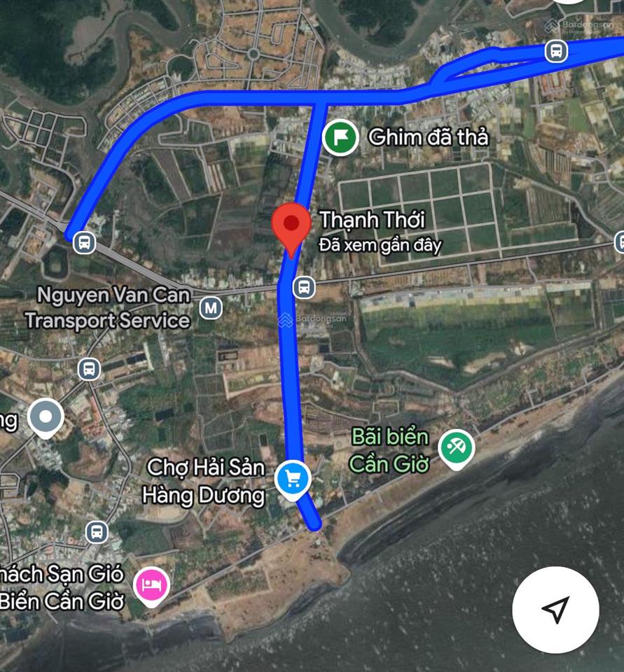 Bán lô đất thổ cư 17tr/m2 đường lương văn nho và thạnh thới, cần thạnh, cần giờ