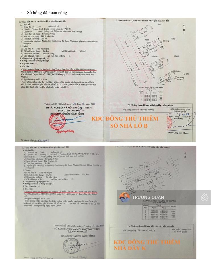 Bán 5 lô đất kdc đông thủ thiêm 0902 454 ***
