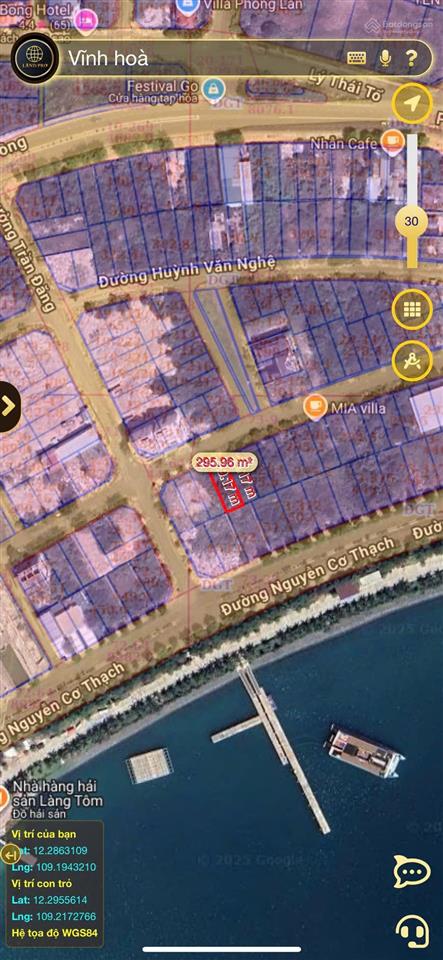 Bán lô biệt thự đường xuân thuỷ, kđt vĩnh hoà, nha trang  303,4m2 ngang 10m  giá chỉ 59 triệu/m2