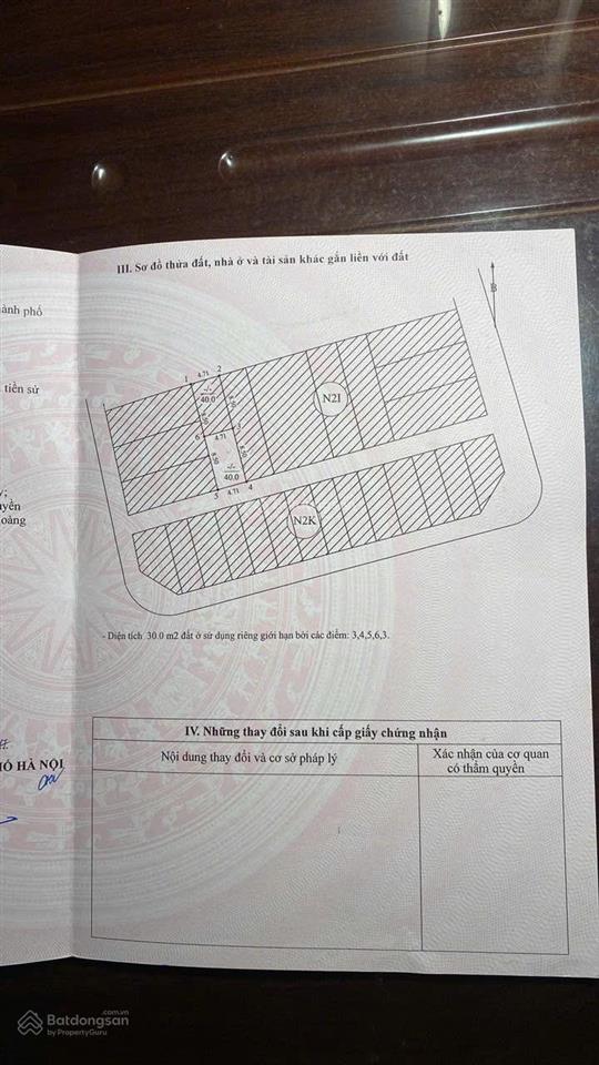 Bán đất gần hateco hoàng mai, 40m2, pháp lý đầy đủ, ngõ rộng 8m