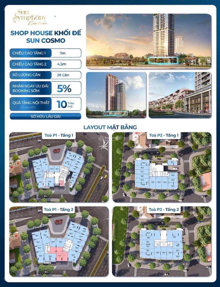 Mở bán căn shophouse khối đế đường ngô quyền, giá chủ đầu tư sun group