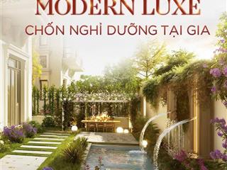 Liền kề 2 mặt tiền 2 cổng, sân vườn 30m như song lập mini gần hồ, công viên, vào 30% miễn lãi 2 năm