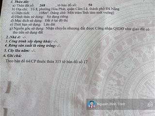 Bán lô đất đẹp, sau lưng nhà mặt tiền đường trường chinh, phường an khê