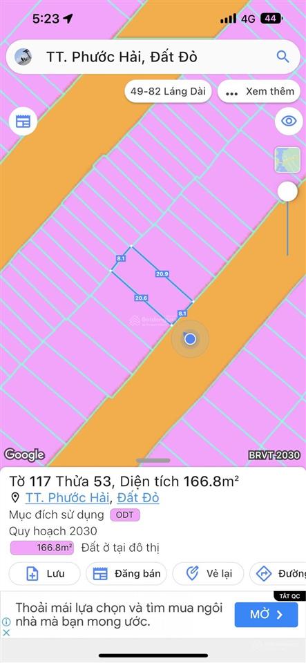 Chủ gửi bán 167m2 vị trí cực đẹp đất mặt tiền đường trần văn mầu khu tái định cư biển phước hải