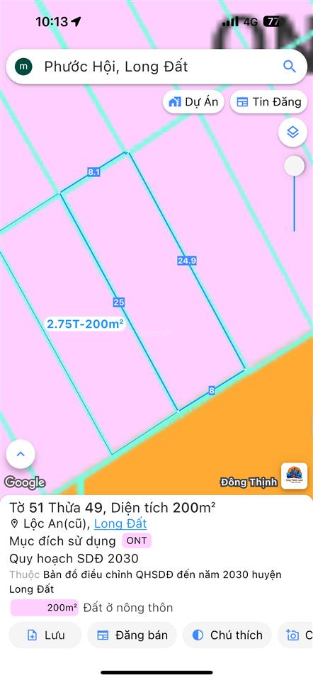 Bán đất lộc an cũ  phước hải  tp hcm. 8m*20m, full thổ cư, kế bên trường học, gần uỷ ban