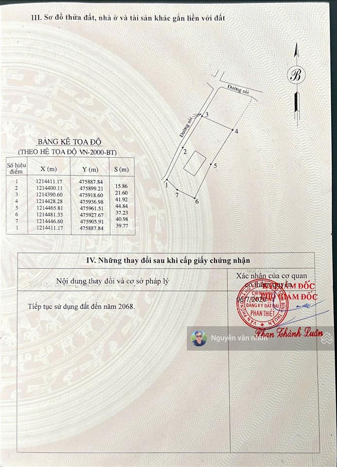 Bán đất xã thiện nghiệp phan thiết giá 4.7 tỷ diện tích 3101.7m² (có 360m² thổ cư)