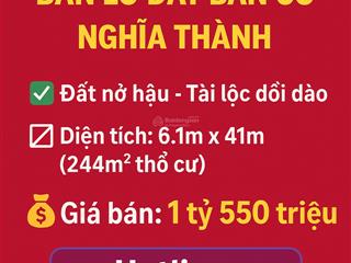 Đất bàn cờ nghĩa thành nở hậu 244 thổ cơ chỉ 1.55 tỷ