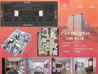 Bán 2pn 2wc tầng cao, hướng mát quanh năm