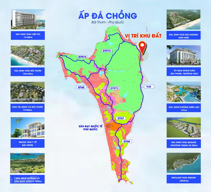 Đất vàng sát biển ấp đá chồng, bãi thơm phú quốc