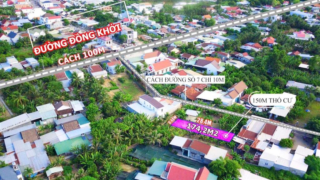Bán đất diên sơn diên khánh làm nhà vườn 1ty390tr 174,2m2 ngang 6,48m có 150m thổ cư