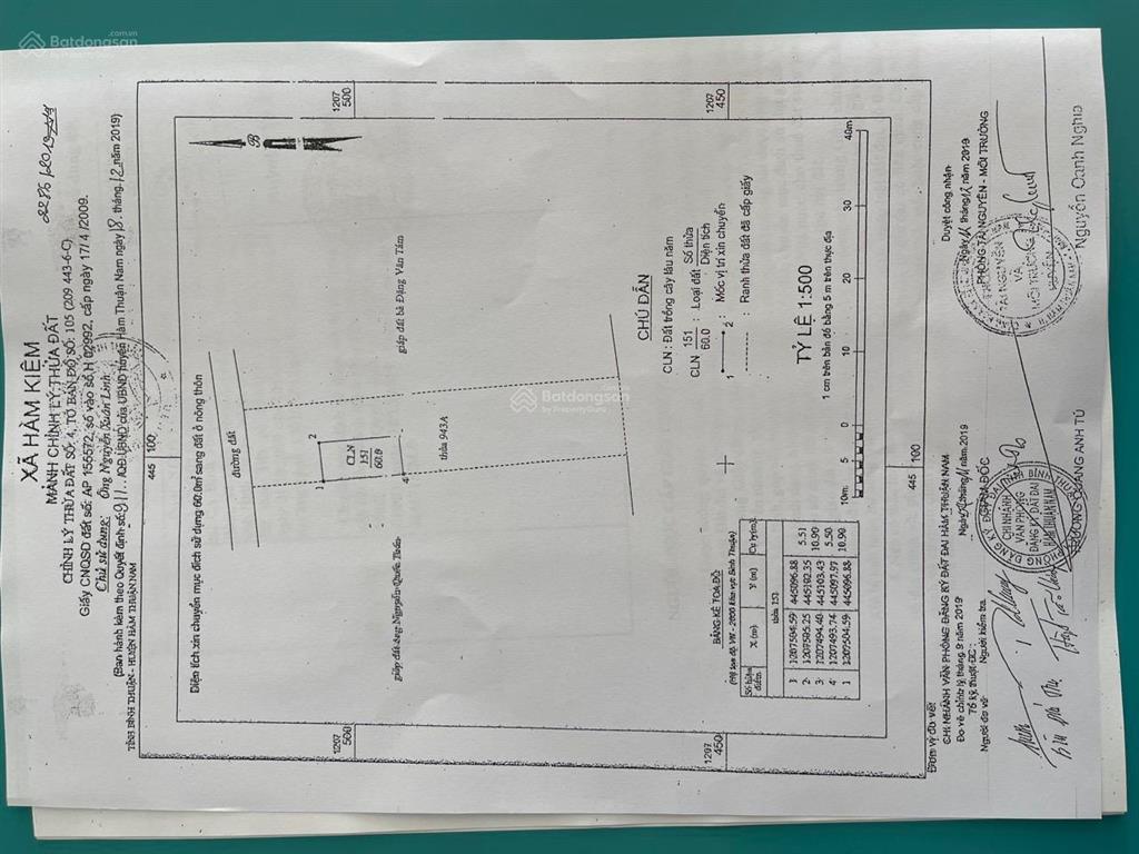 450m2 co thổ cư ngay kcn hàm kiệm và ubnd hàm kiệm, tiện ích dân cư bán kính 1km, giá ngợp 1.6tỷ
