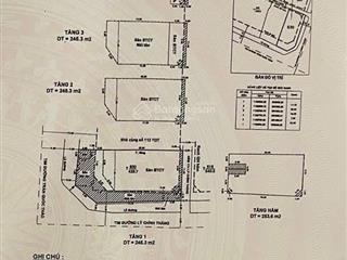 Góc 2 mặt tiền trần quốc thảo  lý chính thắng, dt 412m2, 4 tầng, có hđ thuê 420tr/thg, giá 330 tỷ