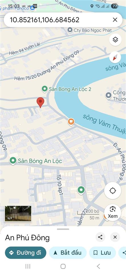 Đất 732m2 ngay bờ kênh tham lương, đường xe tải thông