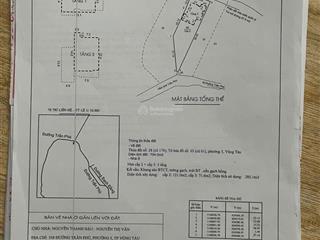 Bán lô đất view biển mặt tiền trần phú s=1427m2=28x62m bhr/2 bìa phường 5 tp.vt giá 171 tỷ