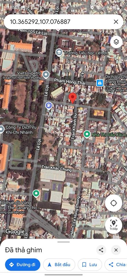 Bán nhà cấp 4 s=125m2 có 2 mặt tiền khu nội bộ đường trần huy liệu  khu dân cư dầu khí  12 tỷ