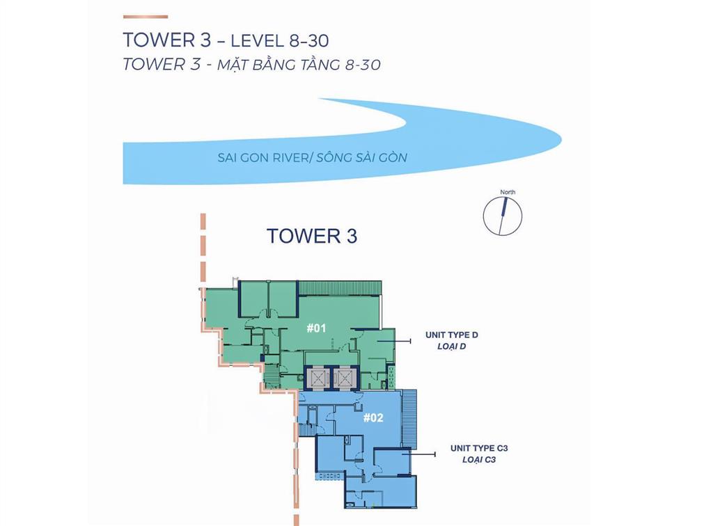 Bán căn hộ q2 thảo điền tháp t3 với 3 phòng ngủ view sông & thành phố có sổ hồng