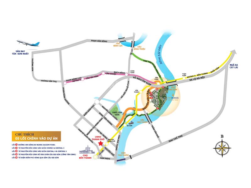 Căn hộ bán tại vinhomes central park tầng cao thuộc landmark plus gồm 2 phòng ngủ diện tích 82,1m2