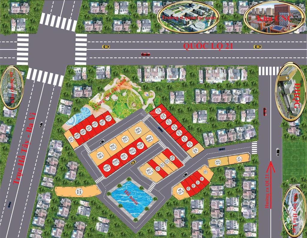 Bán đất 100m2 view hồ giá rẻ, 2,6 tỷ sát đường 21, xã cổ đông, sơn tây, hà nội