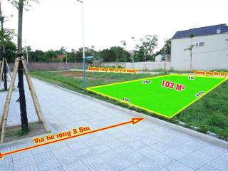 Bán đất 103m² có vỉa hè, thửa đẹp giá thu nét 3.x triệu/m² cổ đông