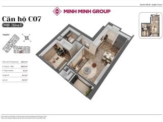 Chính chủ bán căn 1 ngủ 45m2 hh2 kepler mỗ lao nhà đẹp, tầng đẹp
