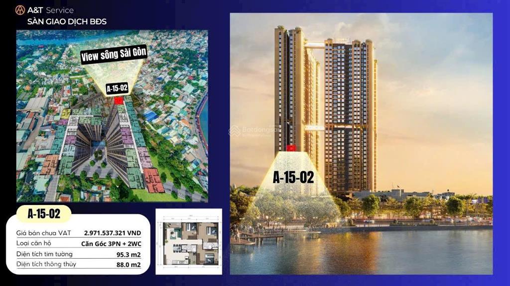 Bán lỗ 130tr ch a&t sky garden 2pn góc 78m2 view sông sài gòn quận 12