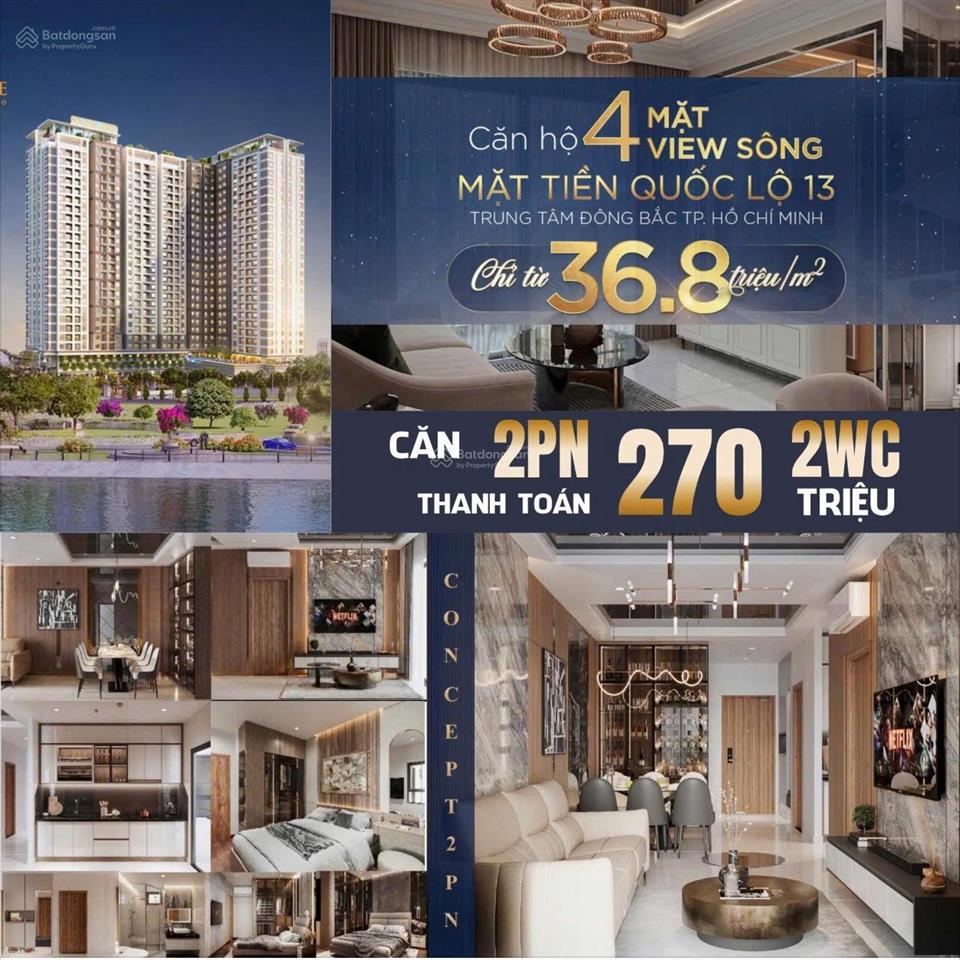 Căn hộ symlife mặt tiền ql 13 metro số 2 4 mặt view sông