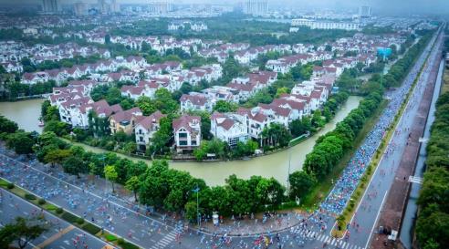 Bán cặp song lập hoa phượng 8  06,07. 510m xd 240m2. mặt tiền 20m, sông rộng, view đường chính 22m